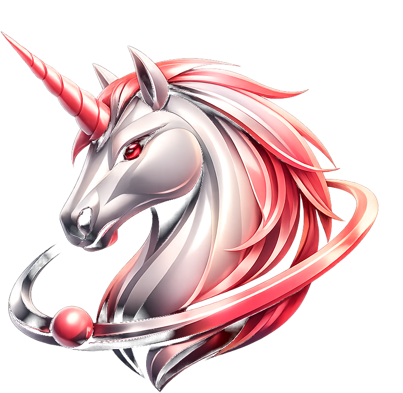UniPlus 3D unicorn emblem